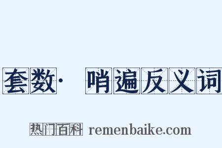 套数·哨遍反义词是什么意思的图片